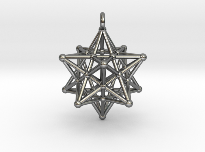 Stellated dodecahedron Merkaba Pendant 3d printed