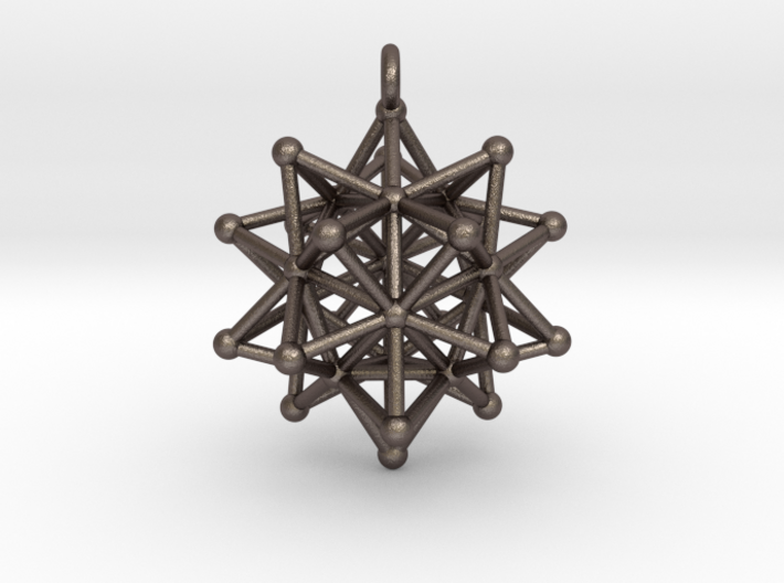 Stellated Icosahedron Merkaba Pendant 3d printed