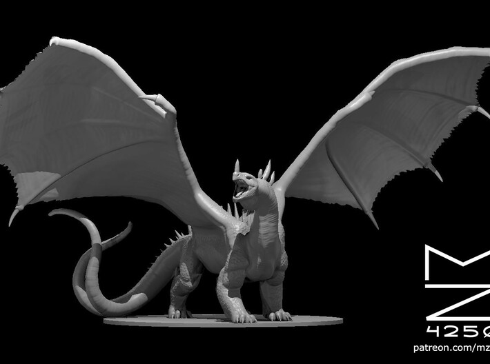Ancient Crystal Dragon 3d printed