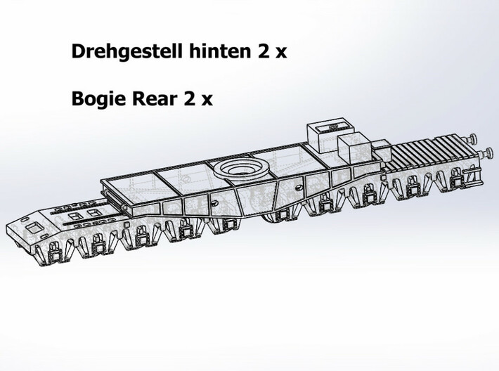 80cm Railway-Gun / Eisenbahngeschütz "Dora" 1/285 3d printed 