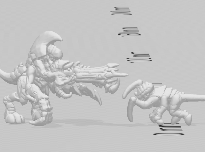 Hive Guardians 6mm monster infantry miniature game 3d printed 