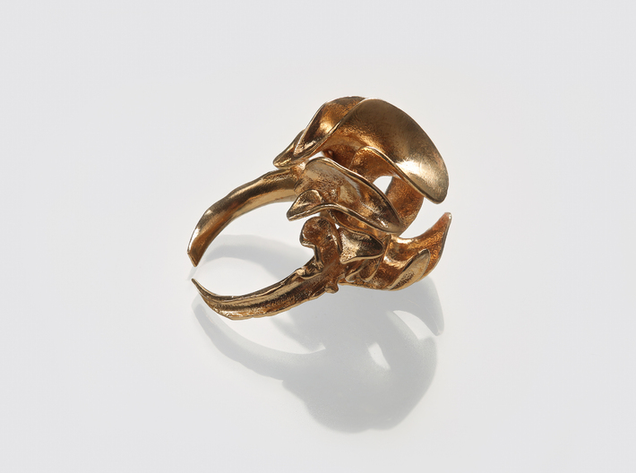 Bronze coctail ring Flos 3d printed