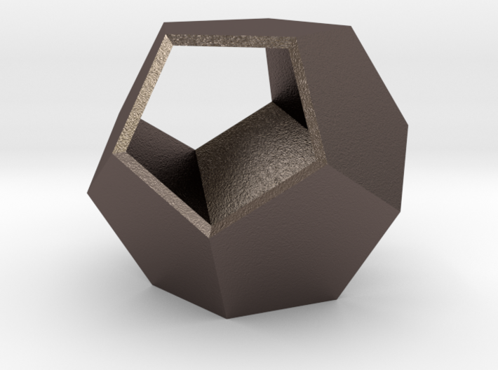 Hollow regular dodecahedron 3d printed