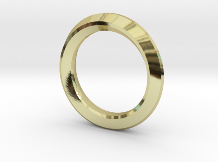 Mobius square section ring with 90 degree twist 3d printed