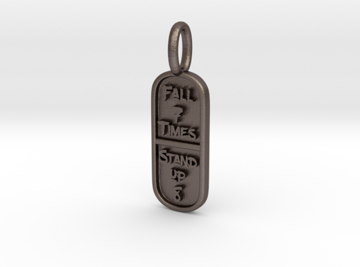 Fall 7 Times Stand Up 8 pendant 3d printed