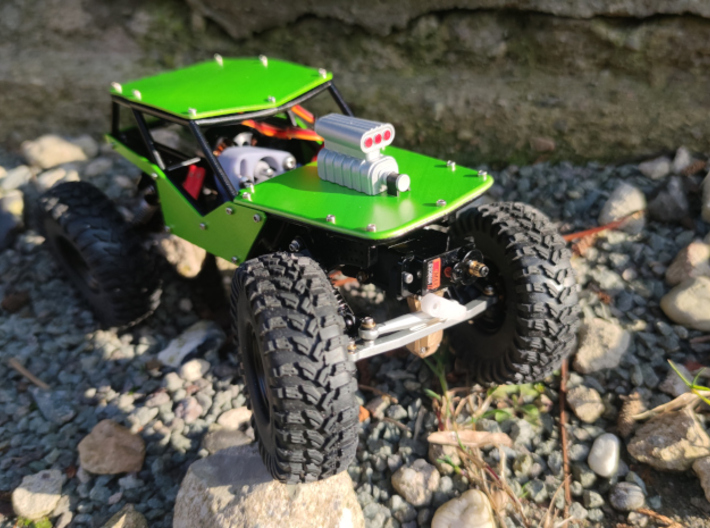 Scx24 micro Wraith chassis brushless version 3d printed 