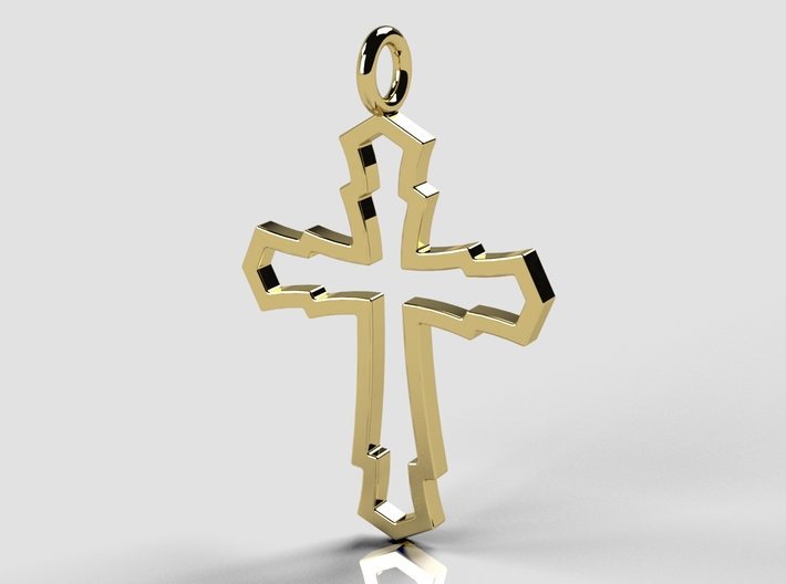 Open Celtic Cross Pendant 3d printed