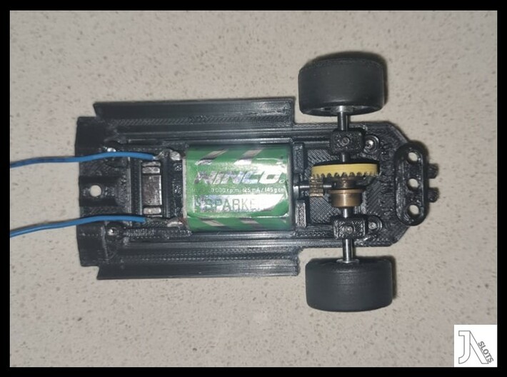 Universal Chassis-40mm Wide Steer-Inline Motor Pod 3d printed 