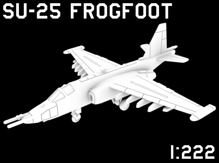 1:222 Scale Su-25 Frogfoot (Clean, Deployed) 3d printed