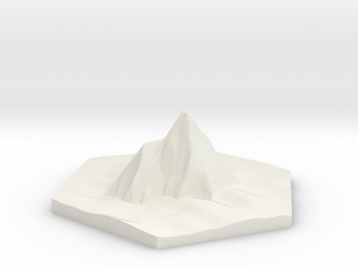 Rock/Mountain no.11 hex tile counter 3d printed
