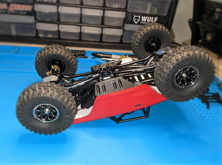 SCX24 Rock Sliders and Accessory Mount 3d printed 