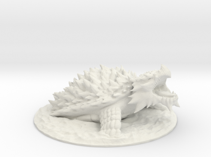 Ancient Dragon Turtle above water 3d printed 