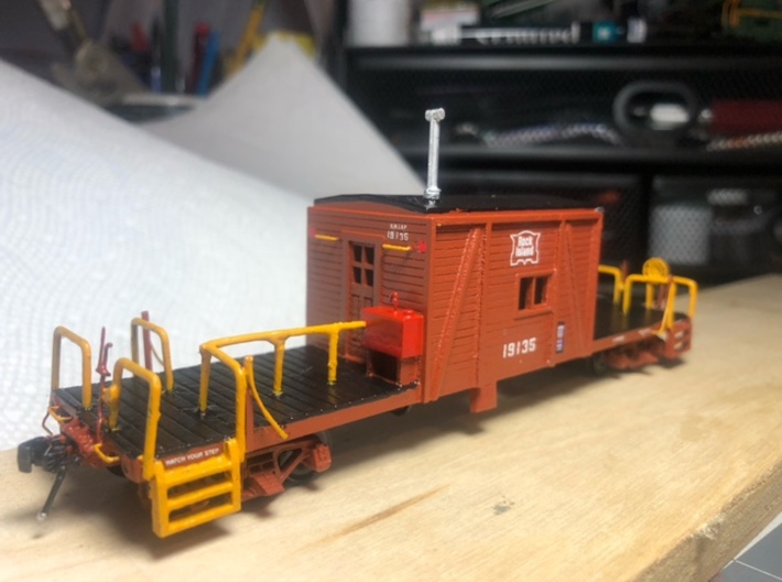 HO Scale Rock Island Transfer Caboose Detail Parts 3d printed 