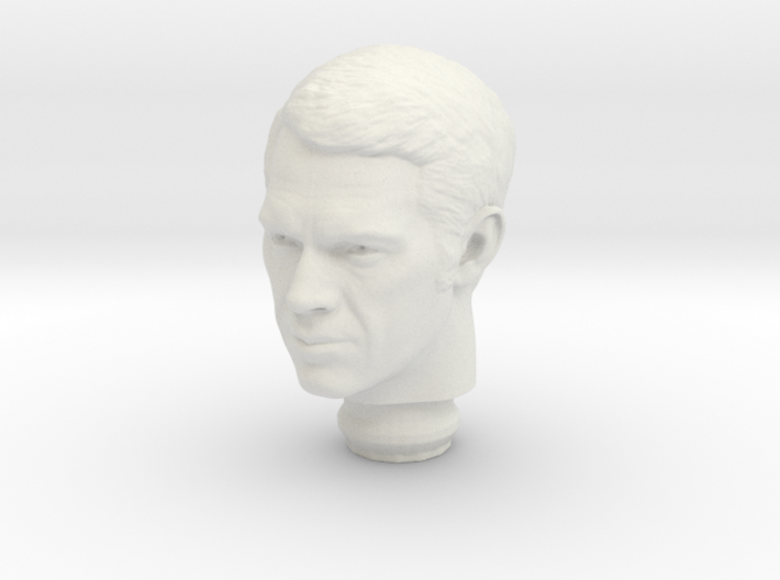 Mego Steve McQueen 1:9 Scale Head 3d printed