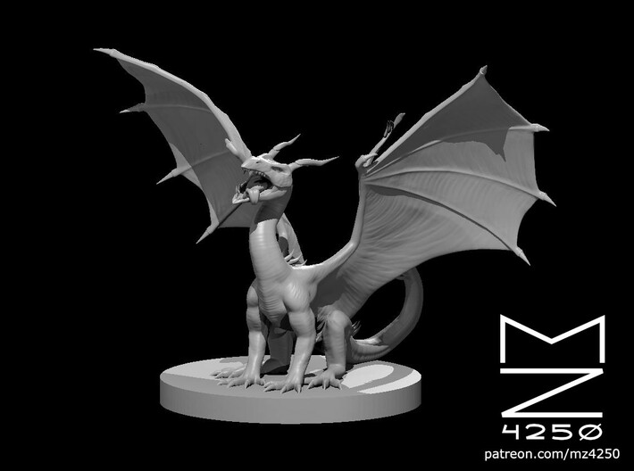 Emerald Dragon Wyrmling 3d printed