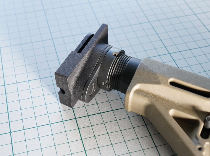 Classic Army LMG buffer tube adapter 3d printed 