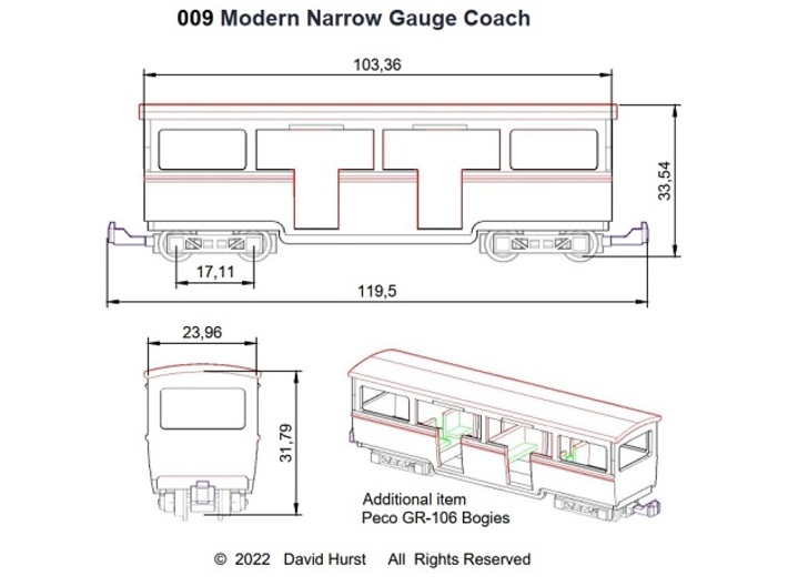 009 Modern Open Coach  3d printed 