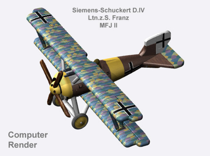 Ltn.z.S. Franz Siemens-Schuckert D.IV (full color) 3d printed 