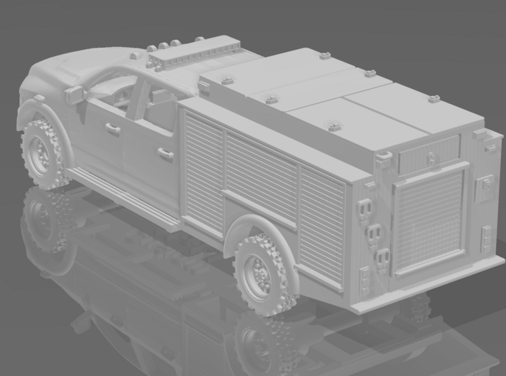 All Terrain Rescue Truck Roll Up Door 1-87 Scale 3d printed 
