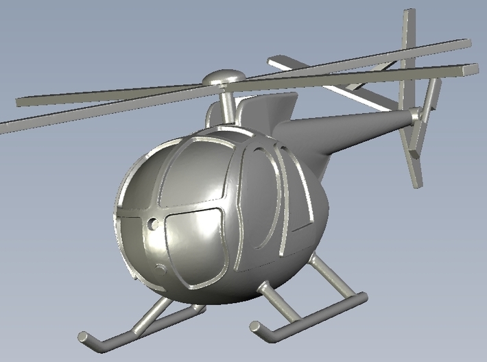 1/100 scale Hughes OH-6A Cayuse helicopter x 1 3d printed 