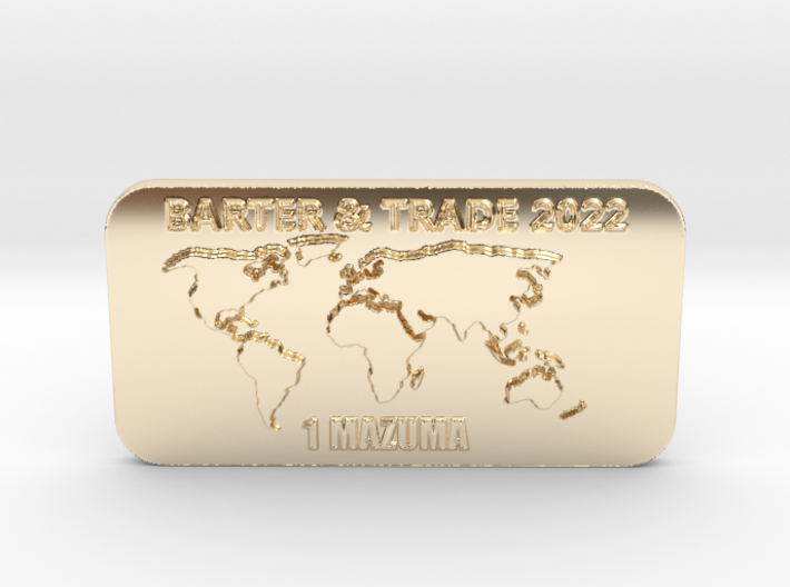 1 Mazuma Barter &amp; Trade INGOT 100MM XL 3d printed