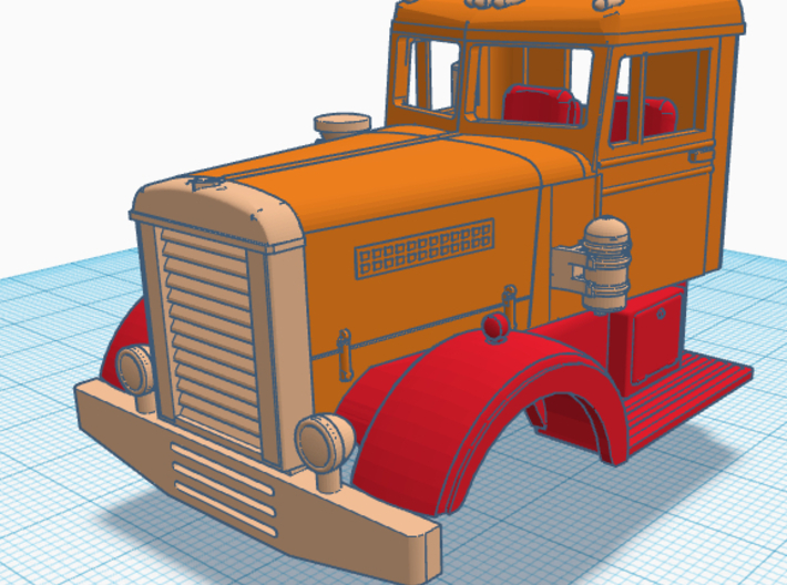 1/50th 1946 Peterbilt 345DT with skirted fenders 3d printed 