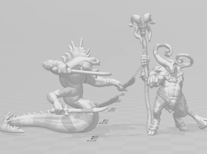 Fantasy Beastmen Warlord miniature model games dnd 3d printed 