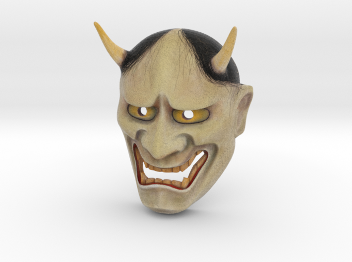 Full-Color 1:6 Scale Hannya Mask 3d printed
