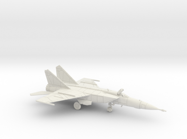 1:222 Scale MiG-25PD Foxbat (Clean, Stored) 3d printed 