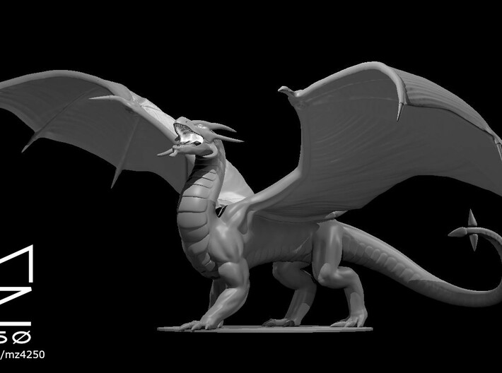 Ancient Sapphire Dragon 3d printed