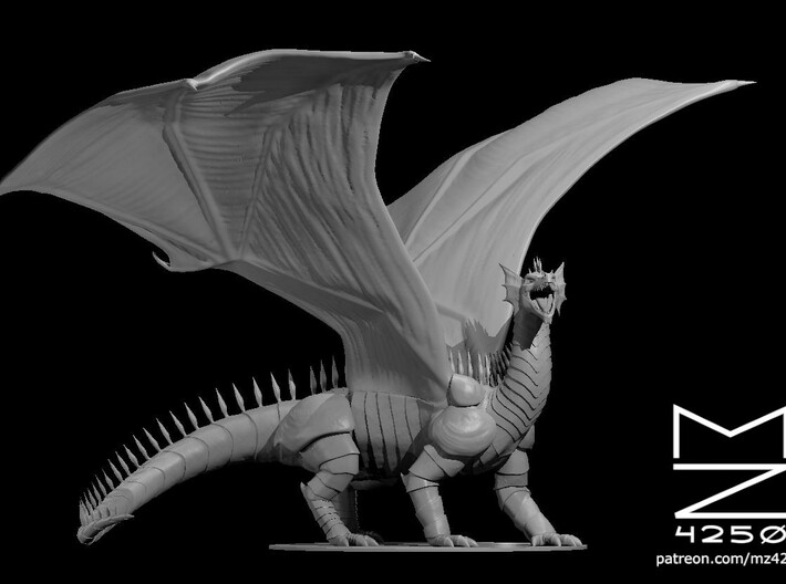 Ancient Topaz Dragon 3d printed