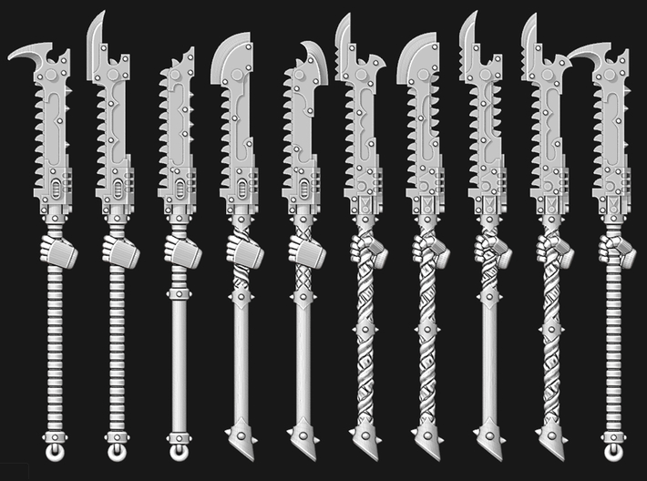 Chaos Toothed Glaives 3d printed