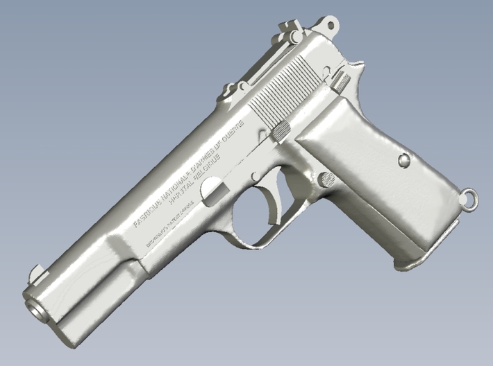 1/16 scale FN Browning Hi Power Mk I pistol Bd x 5 3d printed