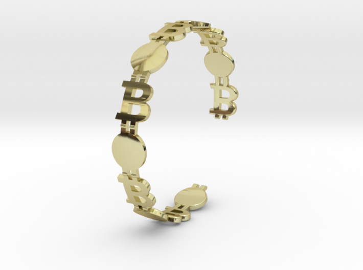 Bitcoin bracelet 3d printed