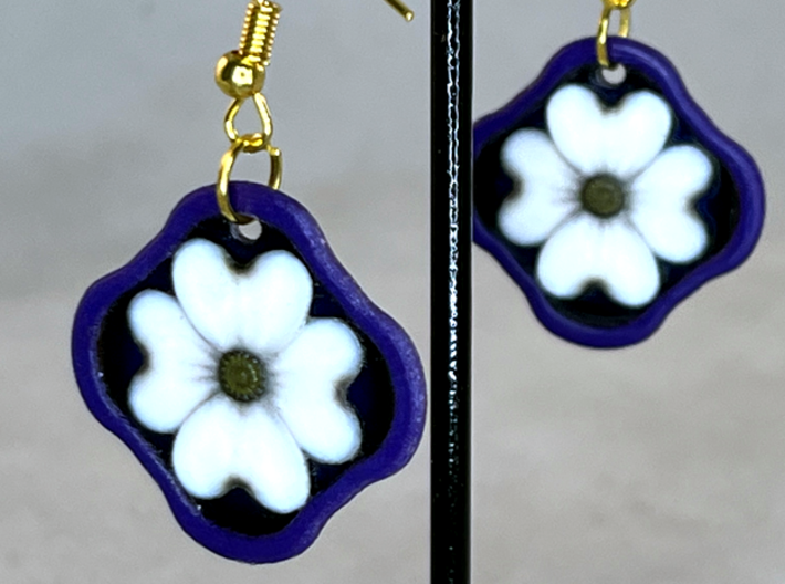 Flower Earrings Batch 01 3d printed 