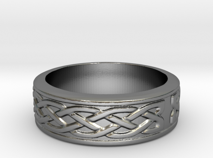 Viking patterned ring 3d printed