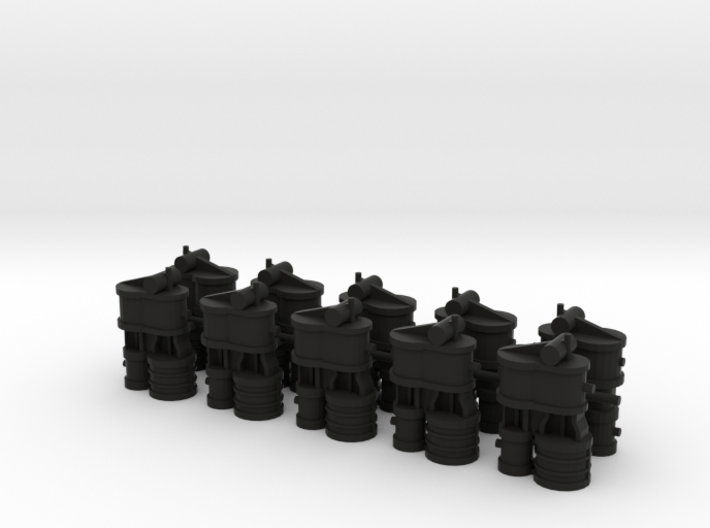 10 Standard Cross Compound Air Compressors 3d printed