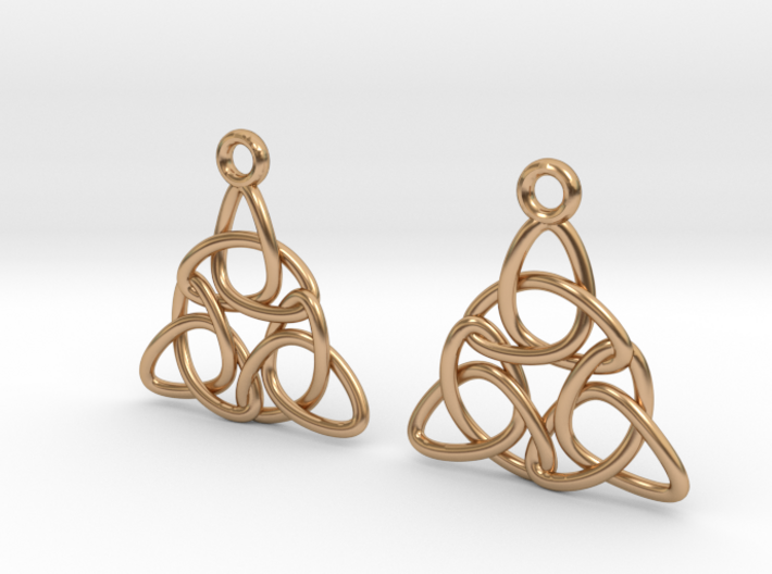 Tri-knot [earrings] 3d printed