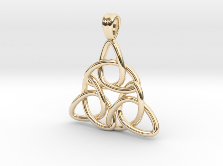 Tri-knot [pendant] 3d printed