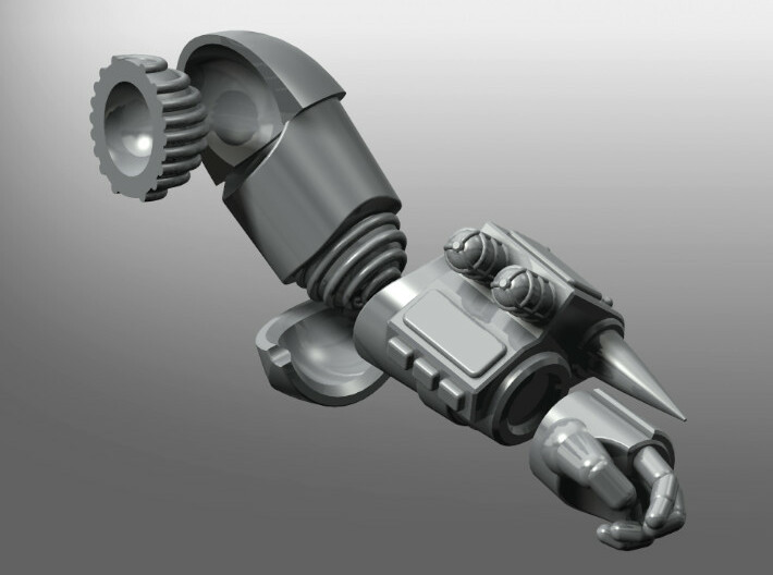 Powered Armor Arm - Maedic Gauntlet 3d printed Assembly scheme