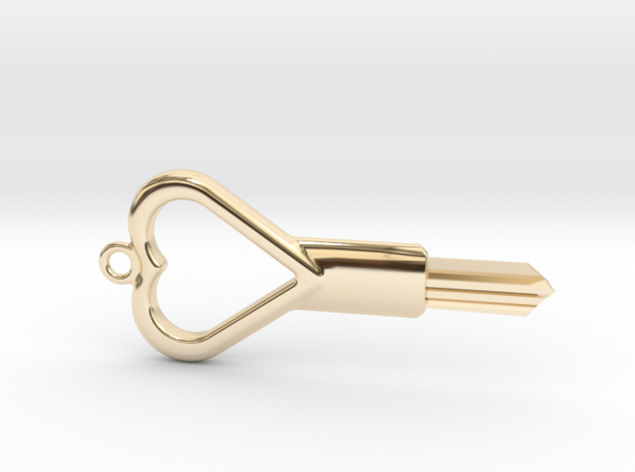 ABUS Pad Lock Key Blank - Heart Design 3d printed