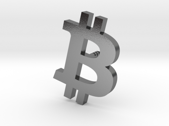 Bitcoin B Logo Crypto Currency Lapel Pin 3d printed