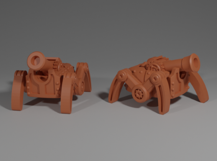 Walking Robot Eldritch Cannons for DnD Artificer 3d printed