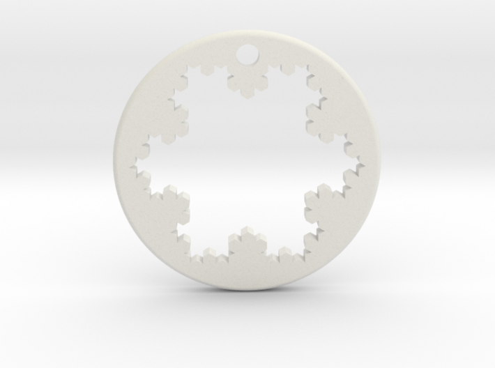Koch Snowflake Pendant 3d printed
