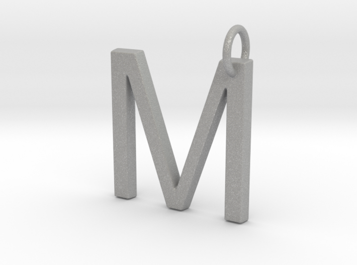 M Pendant- Makom Jewelry 3d printed