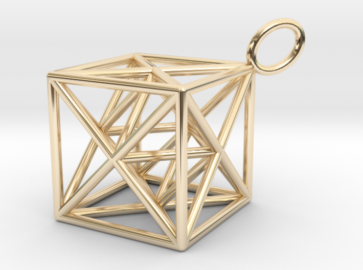Metatron's Cube Pendant 3d printed Render - Metatron Cube Pendant
