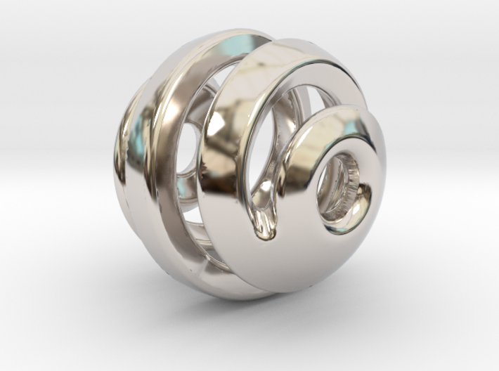 sphere spiral pendant 3d printed