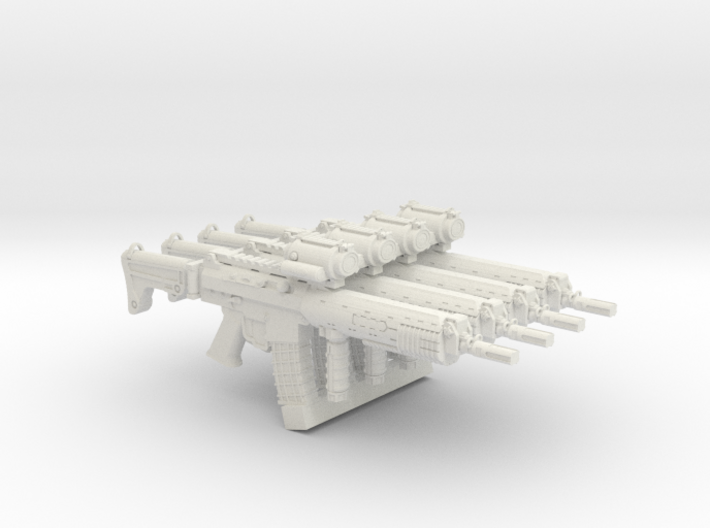 Ak5c Assault Rifle 28mm scale 4 pack 3d printed