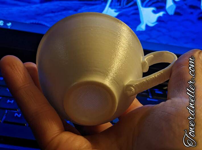 Plain Teacup & Saucer (for costumes & plants) 3d printed 