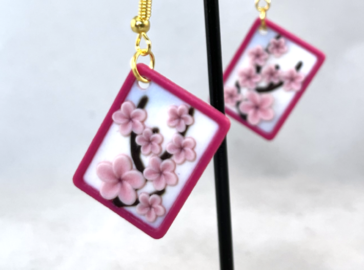 Cherry Blossom Earrings 3d printed